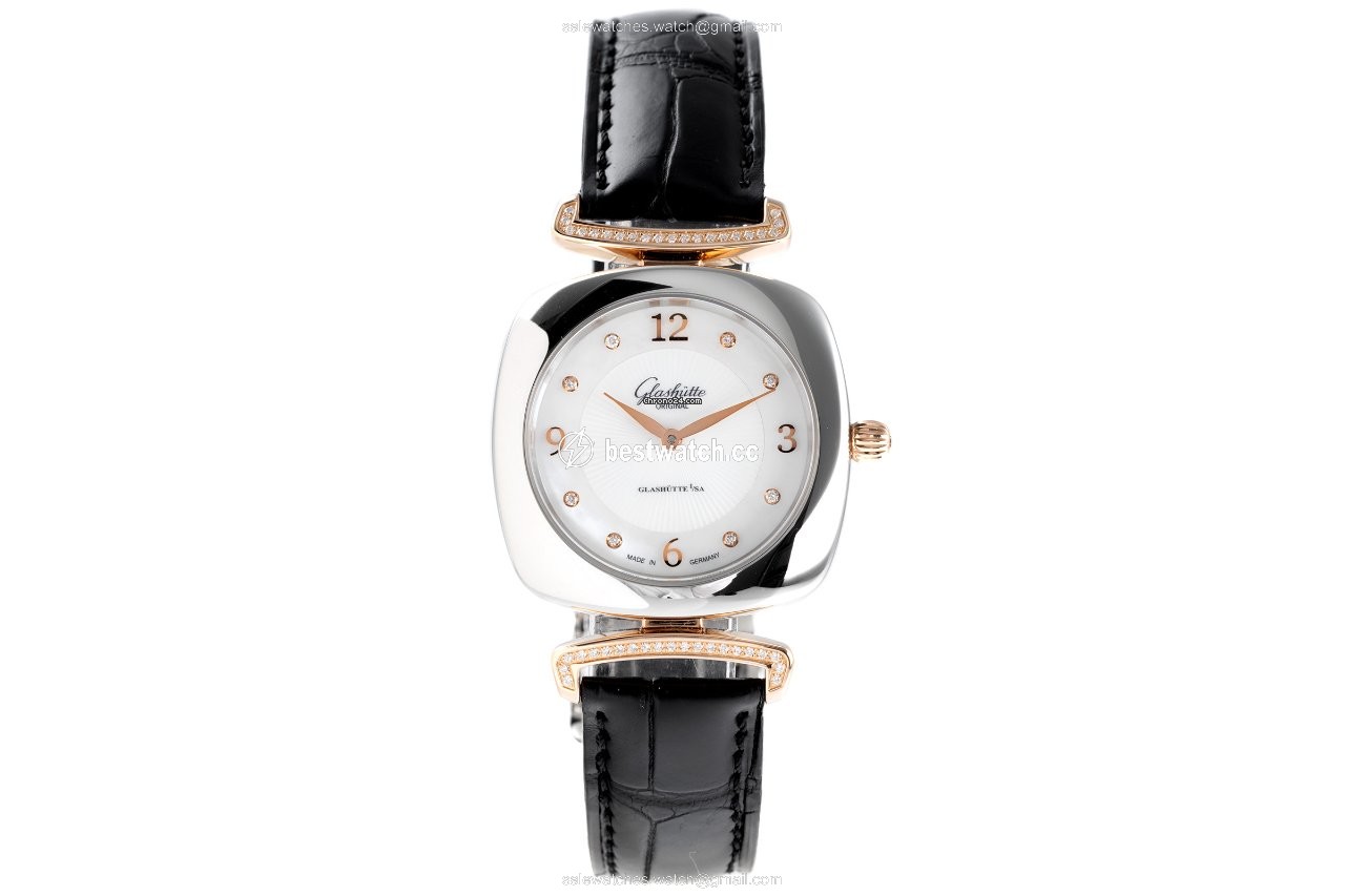 IMG_9085 Glashutte Original Pavonina Womens watch Quartz Gold Steel 1-03-02-04-16-34 Replica 2