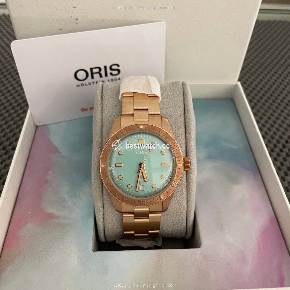 IMG_9085 Oris Divers Sixty Five Mens watch Unisex Automatic Bronze 01 733 7771 3157 07 8 19 15 Replica 2