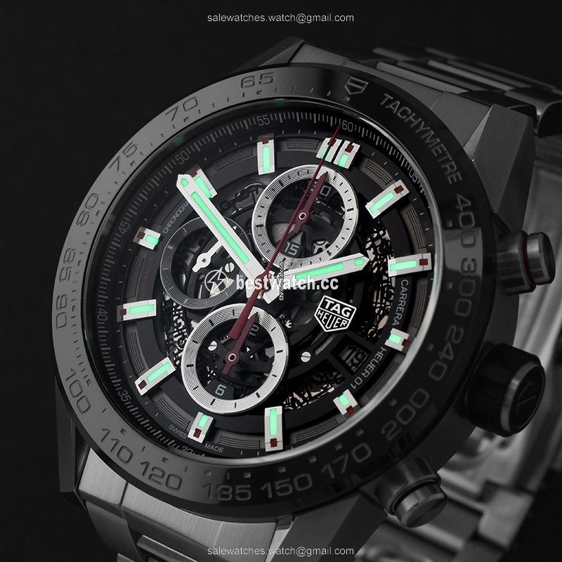 IMG_9085 TAG Heuer Carrera Calibre HEUER 01 Mens watch Unisex Automatic Steel CAR2A1W.BA0703 Replica 2