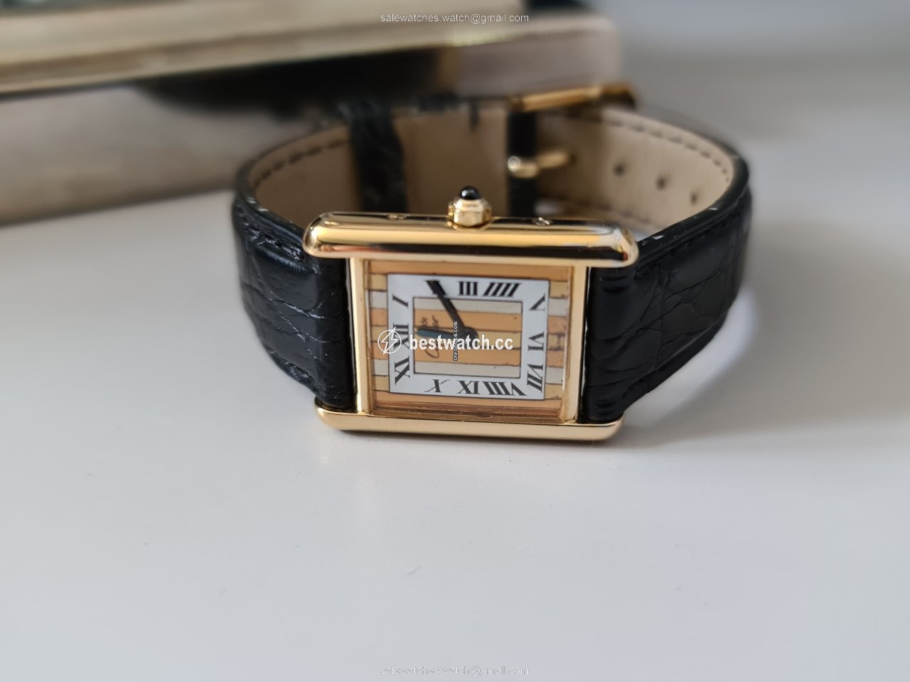 IMG_9085 Cartier Tank Vermeil Womens watch Quartz Silver 3 66001 Replica 2