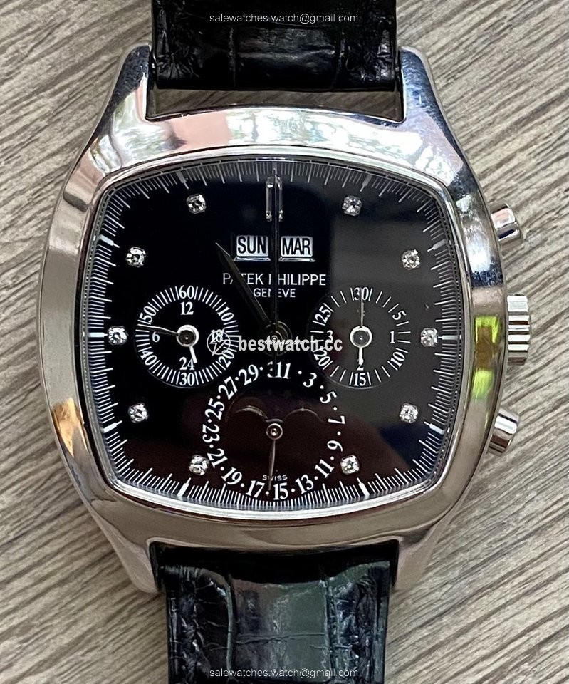 IMG_9085 Patek Philippe Perpetual Calendar Chronograph Manual winding Platinum 5020 Replica 2