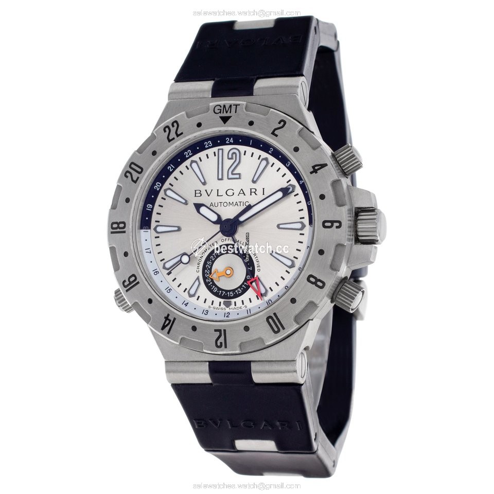 IMG_9085 Bulgari Diagono Mens watch Unisex Automatic Steel GMT40 S Replica 2