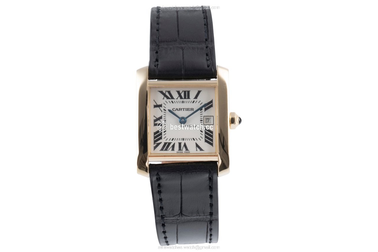 IMG_9085 Cartier Tank Francaise Womens watch Quartz Yellow gold 2466 Replica 2