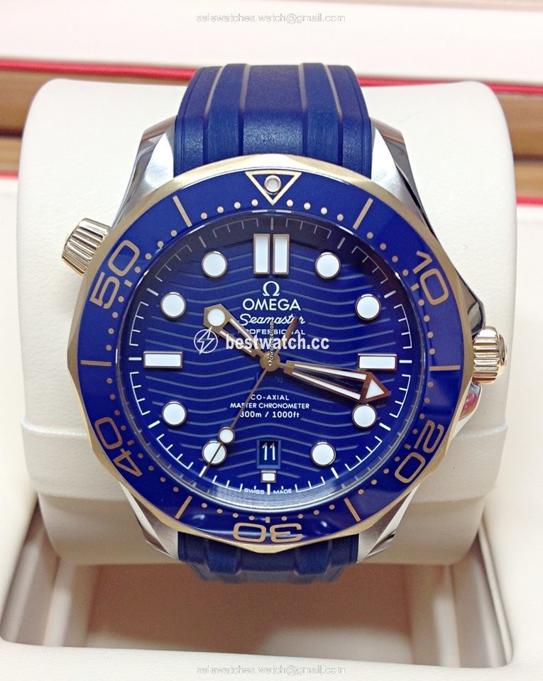 IMG_9085 Omega Seamaster Diver 300 M Mens watch Unisex Automatic Gold Steel 210.22.42.20.03.001 Replica 2