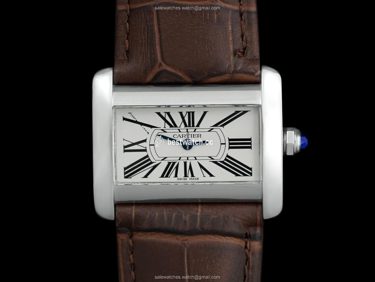 IMG_9085 Cartier Tank Divan Womens watch Quartz Steel 8145 Replica 2