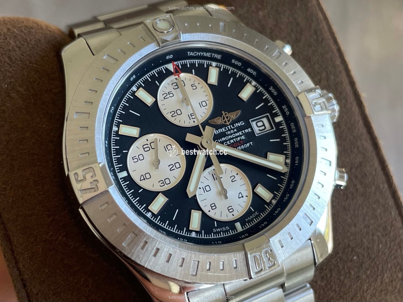 IMG_9085 Breitling Colt Chronograph Automatic Mens watch Unisex Automatic Steel A1338811 BD83 Replica 2