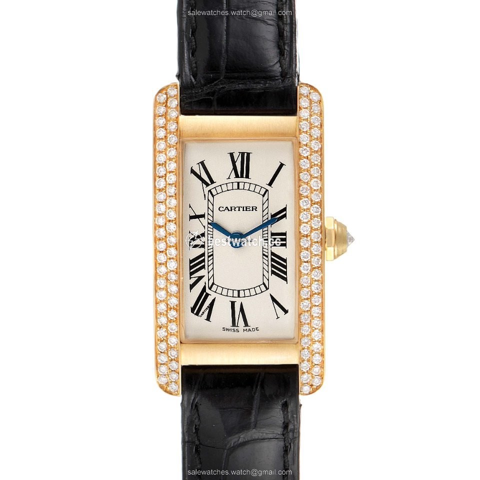 IMG_9085 Cartier Tank Americaine Womens watch Quartz Yellow gold WB701251 Replica 2