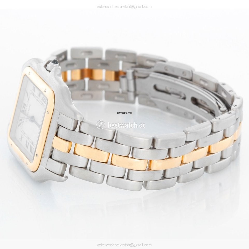 Cartier Panthere Mens watch Unisex Quartz Gold Steel W25027B5 Replica 2