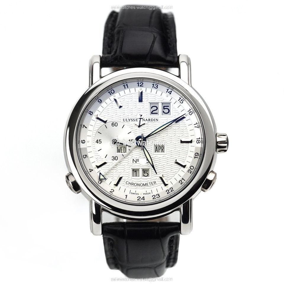 Ulysse Nardin GMT + - Perpetual Mens watch Unisex Automatic Platinum 329-80 Replica 2