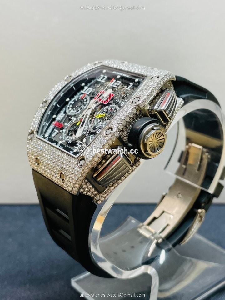 IMG_9085 Richard Mille RM 011 Mens watch Unisex Automatic White gold RM-011-FM Replica 2