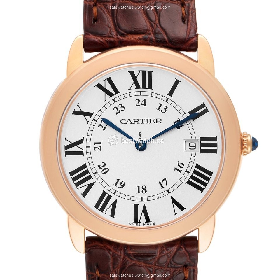 Cartier Ronde Solo de Cartier Mens watch Unisex Quartz Gold Steel W6701008 Replica 2
