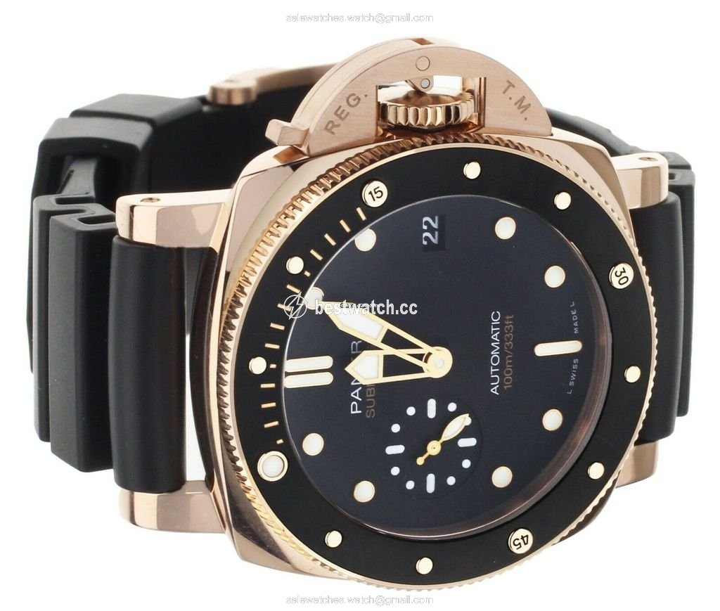 IMG_9085 Panerai Mens watch Unisex Automatic Rose gold PAM974 Replica 2