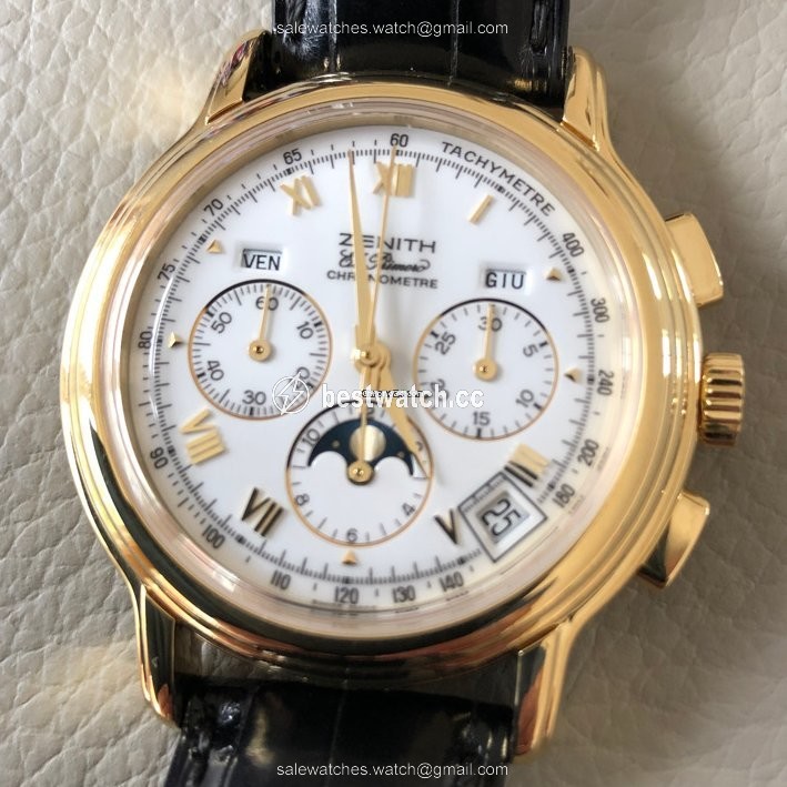 IMG_9085 Zenith El Primero Mens watch Unisex Automatic Yellow gold 30.0240.410 Replica 2