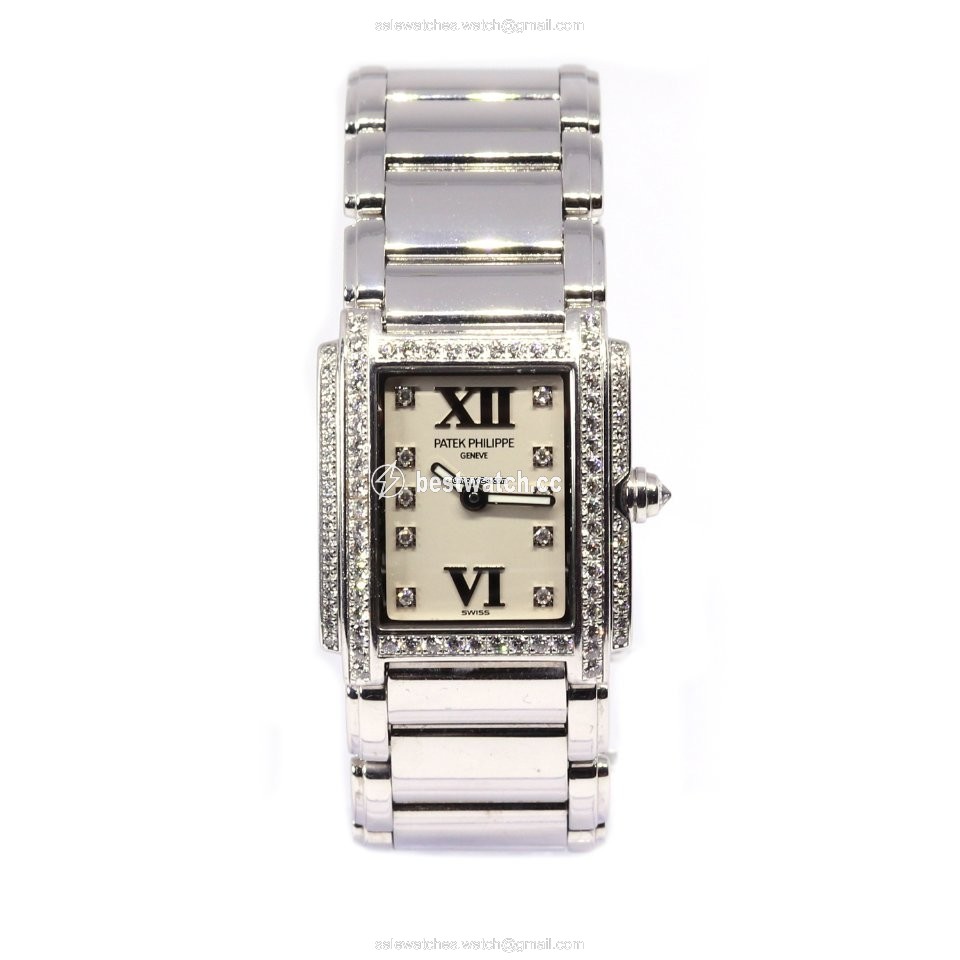 IMG_9085 Patek Philippe Twenty~4 Womens watch Quartz White gold 4908 Replica 2