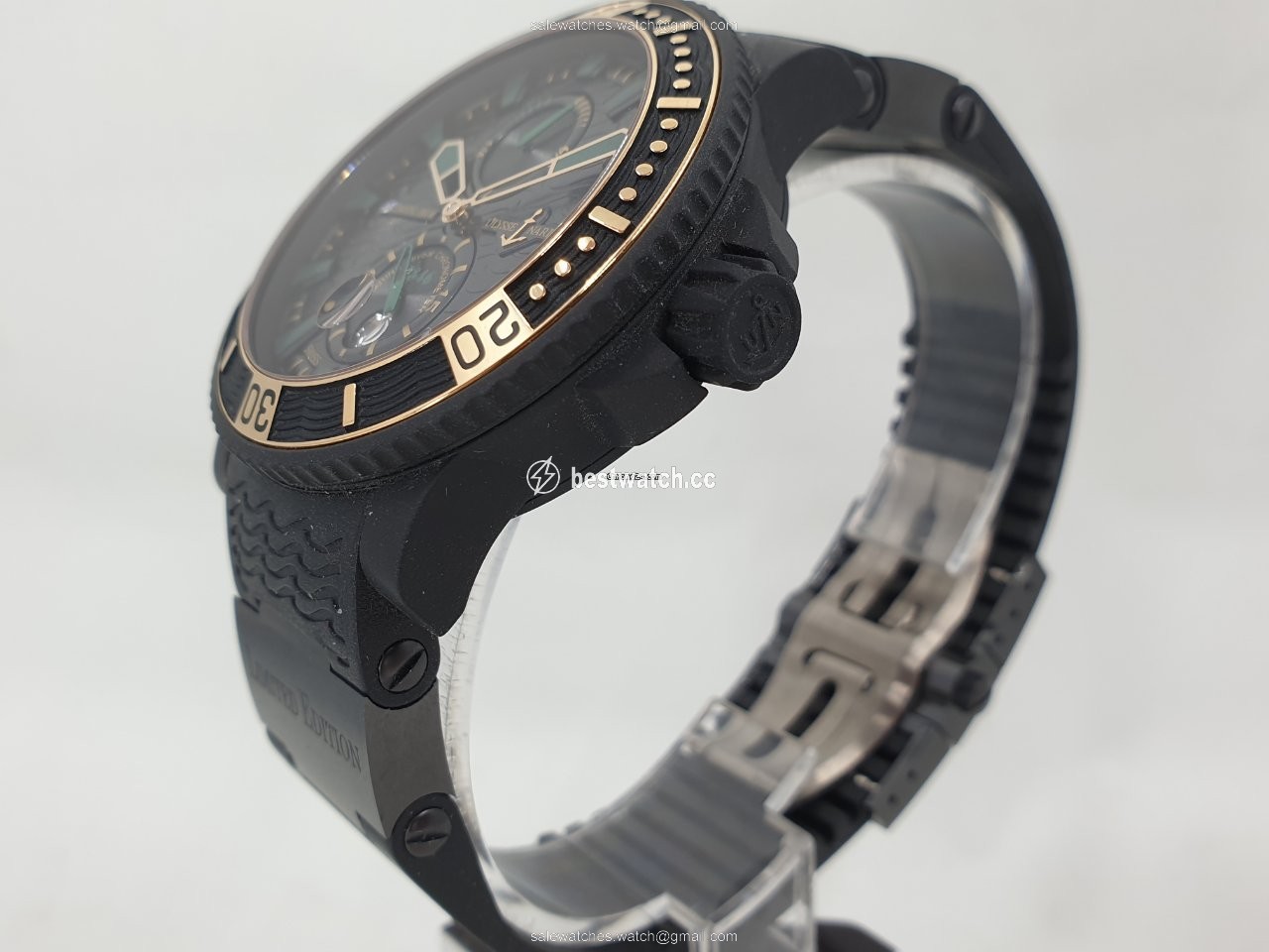 IMG_9085 Ulysse Nardin Diver Black Sea Mens watch Unisex Automatic Steel 263-92LE-3C 928 Replica 2