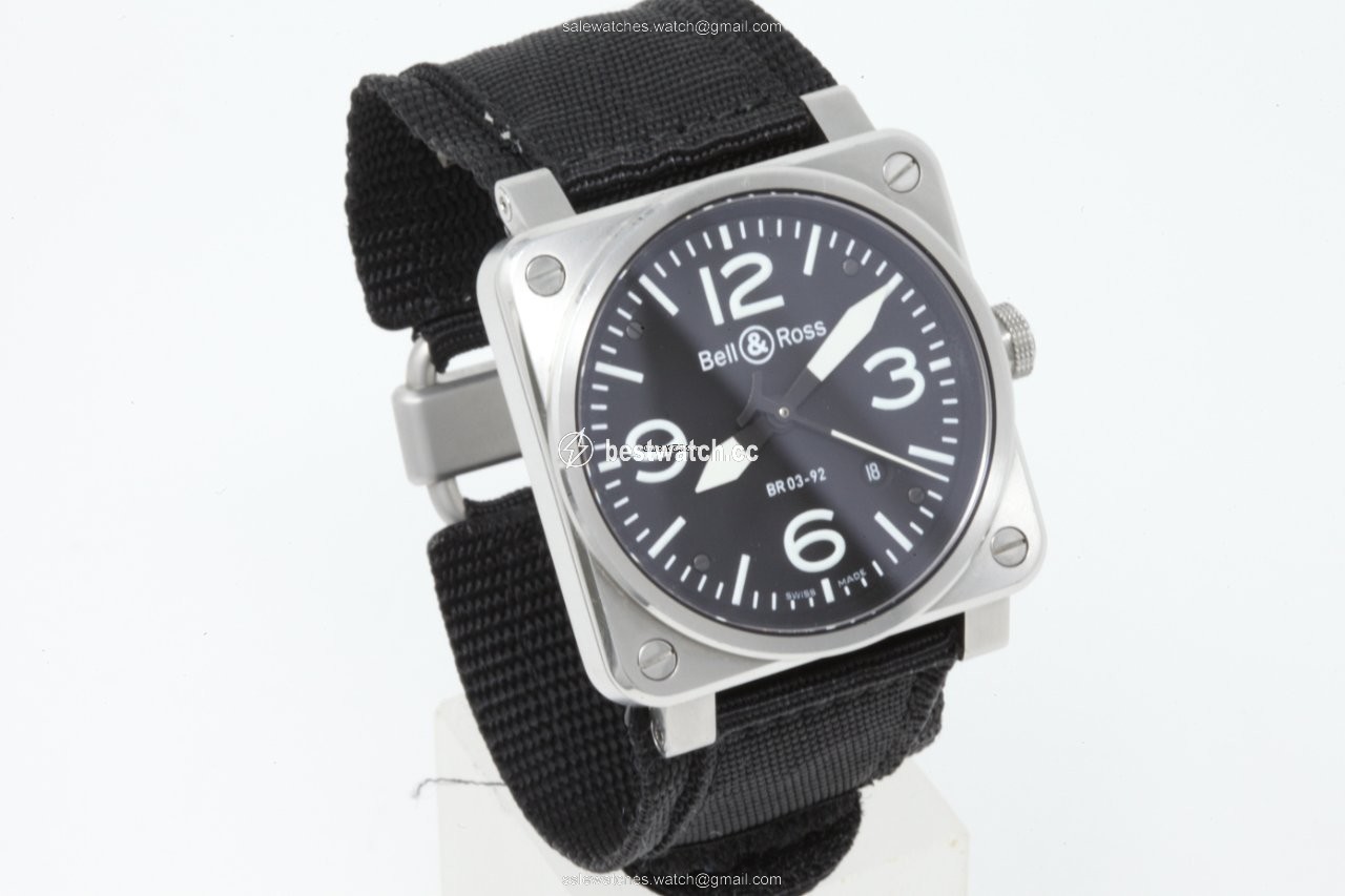 IMG_9085 Bell & Ross BR 03-92 Steel Mens watch Unisex Automatic Steel BR0392-BLC-ST Replica 2