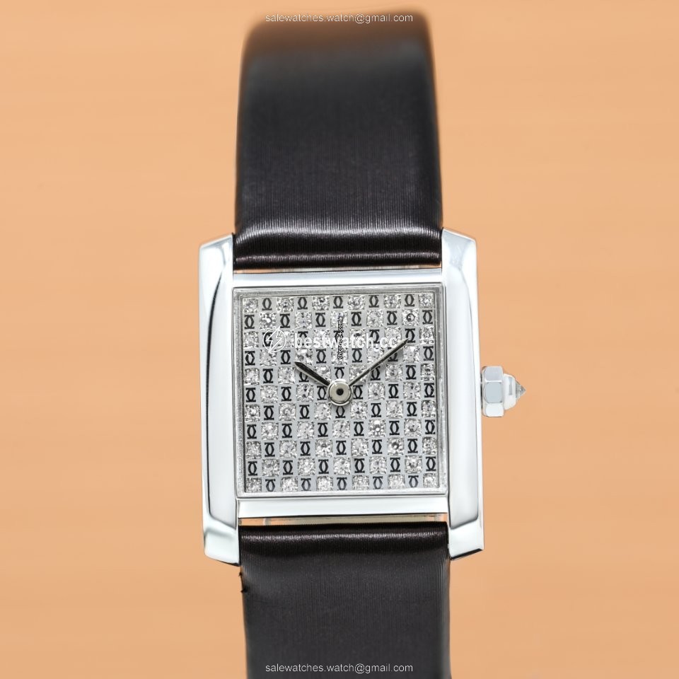 IMG_9085 Cartier Tank Francaise Womens watch Quartz White gold Cartier 2517 Replica 2