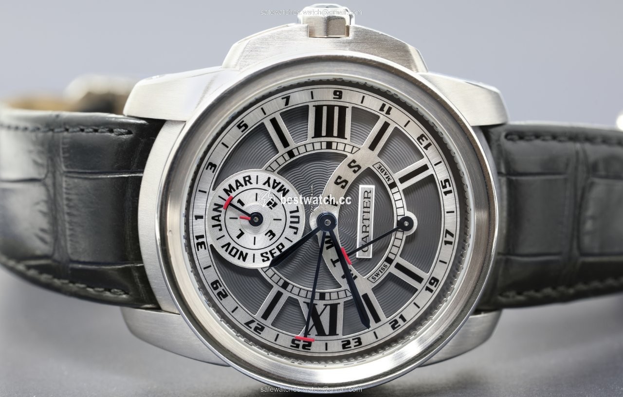 IMG_9085 Cartier Calibre de Cartier Mens watch Unisex Automatic White gold W7100030 Replica 2