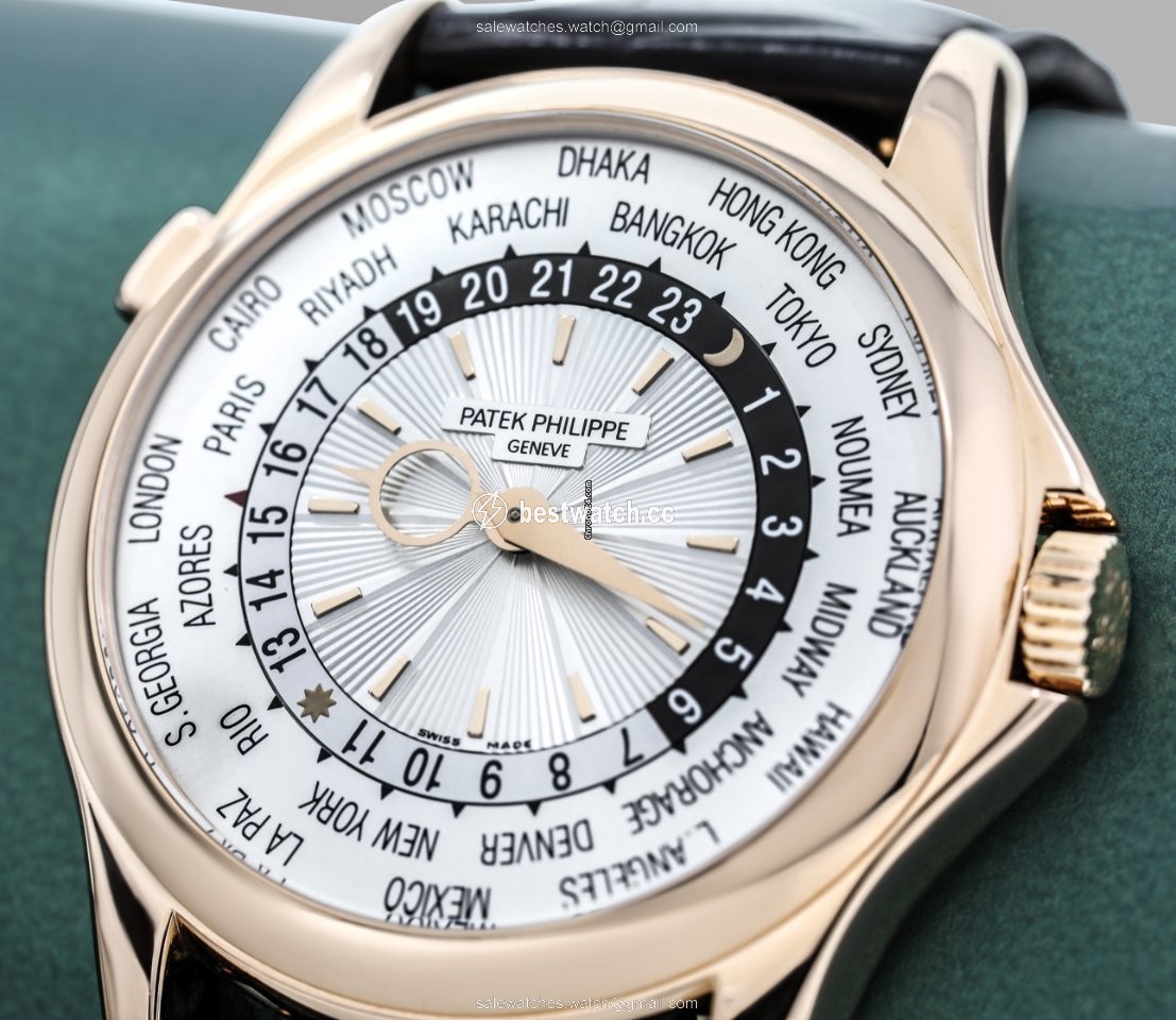 IMG_9085 Patek Philippe World Time Mens watch Unisex Automatic Rose gold 5130 Replica 2