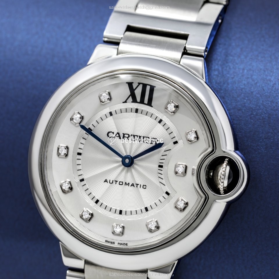 IMG_9085 Cartier Ballon Bleu 36mm Mens watch Unisex Automatic Steel WE902075 Replica 2