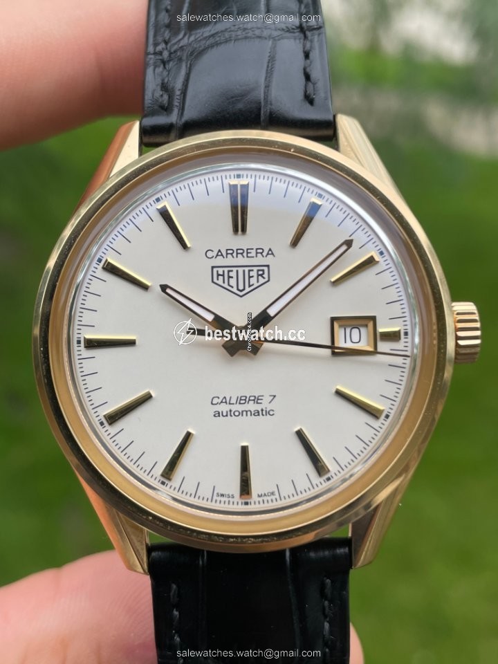 TAG Heuer Carrera Calibre 7 Mens watch Unisex Automatic Yellow gold WAR2140.FC8159 Replica 2
