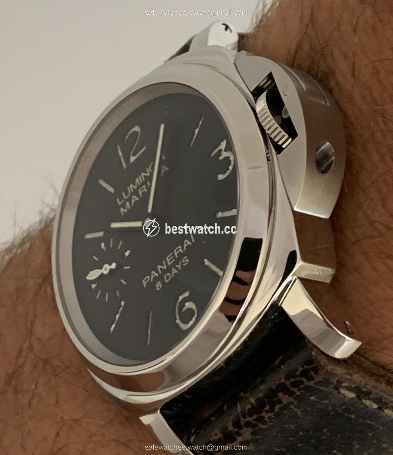 IMG_9085 Panerai Luminor Marina 8 Days Manual winding Steel PAM 510 Replica 2