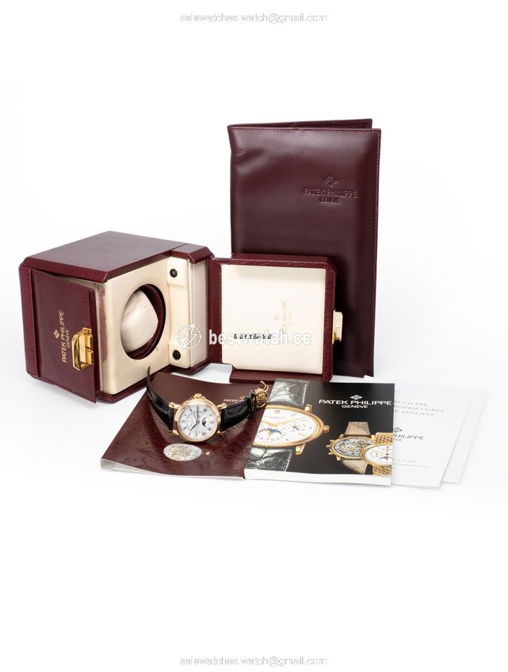 IMG_9085 Patek Philippe Perpetual Calendar Mens watch Unisex Automatic Yellow gold 5059J-001 Replica 2