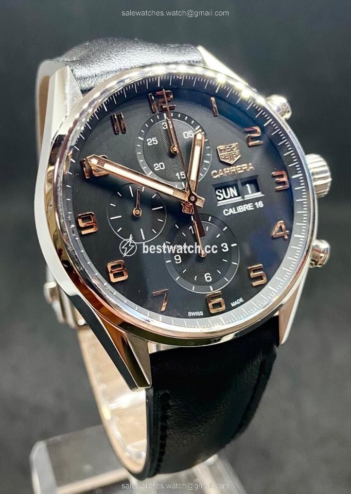 IMG_9085 TAG Heuer Carrera Calibre 16 Mens watch Unisex Steel CV2A1AB Replica 2