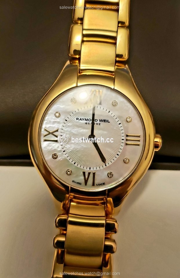 IMG_9085 Raymond Weil Noemia Womens watch Quartz Gold Steel 5136-P-00995 Replica 2