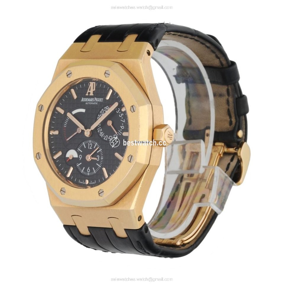 IMG_9085 Audemars Piguet Royal Oak Dual Time Mens watch Unisex Automatic Rose gold 26120OR.OO.D088CR.01 Replica 2