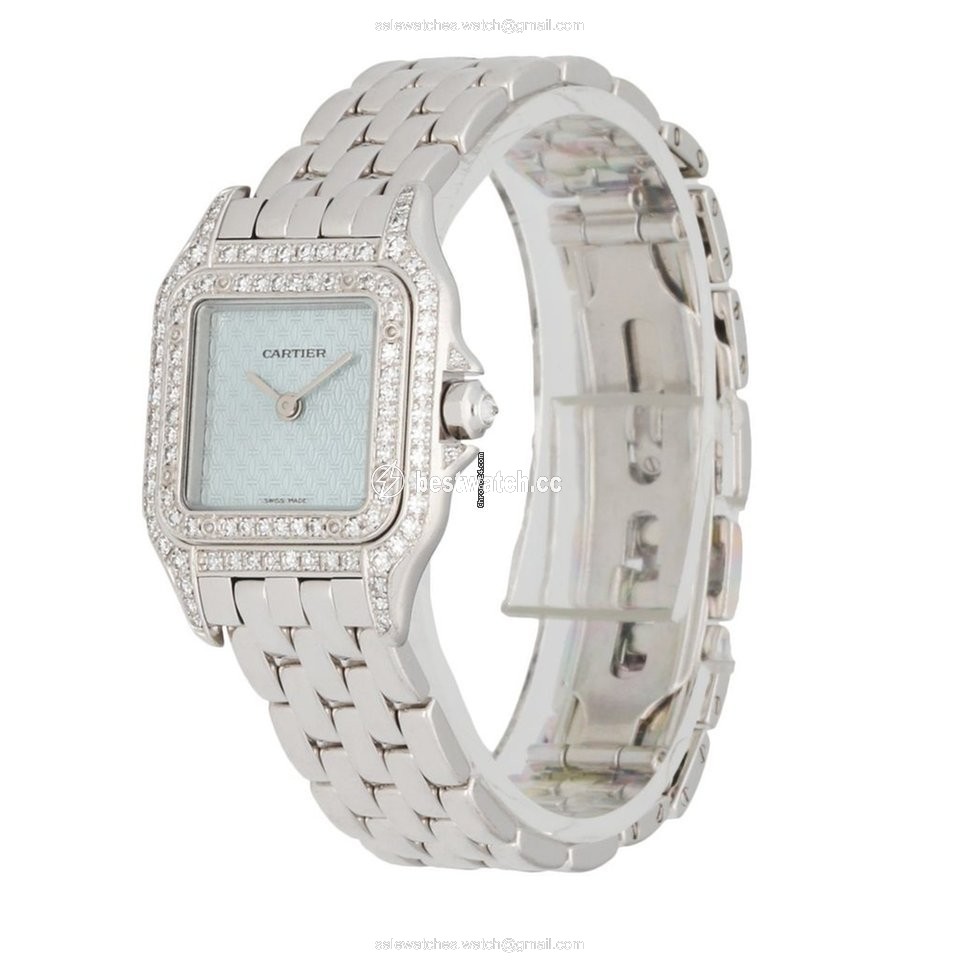 IMG_9085 Cartier Panthere Womens watch Quartz White gold 1660 Replica 2