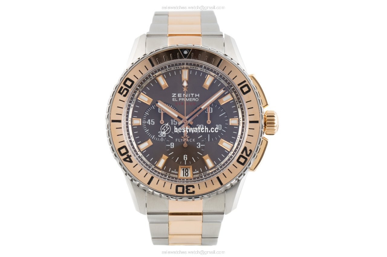 IMG_9085 Zenith El Primero Stratos Flyback Mens watch Unisex Automatic Gold Steel 51.2061.405 75.M2060 Replica 2
