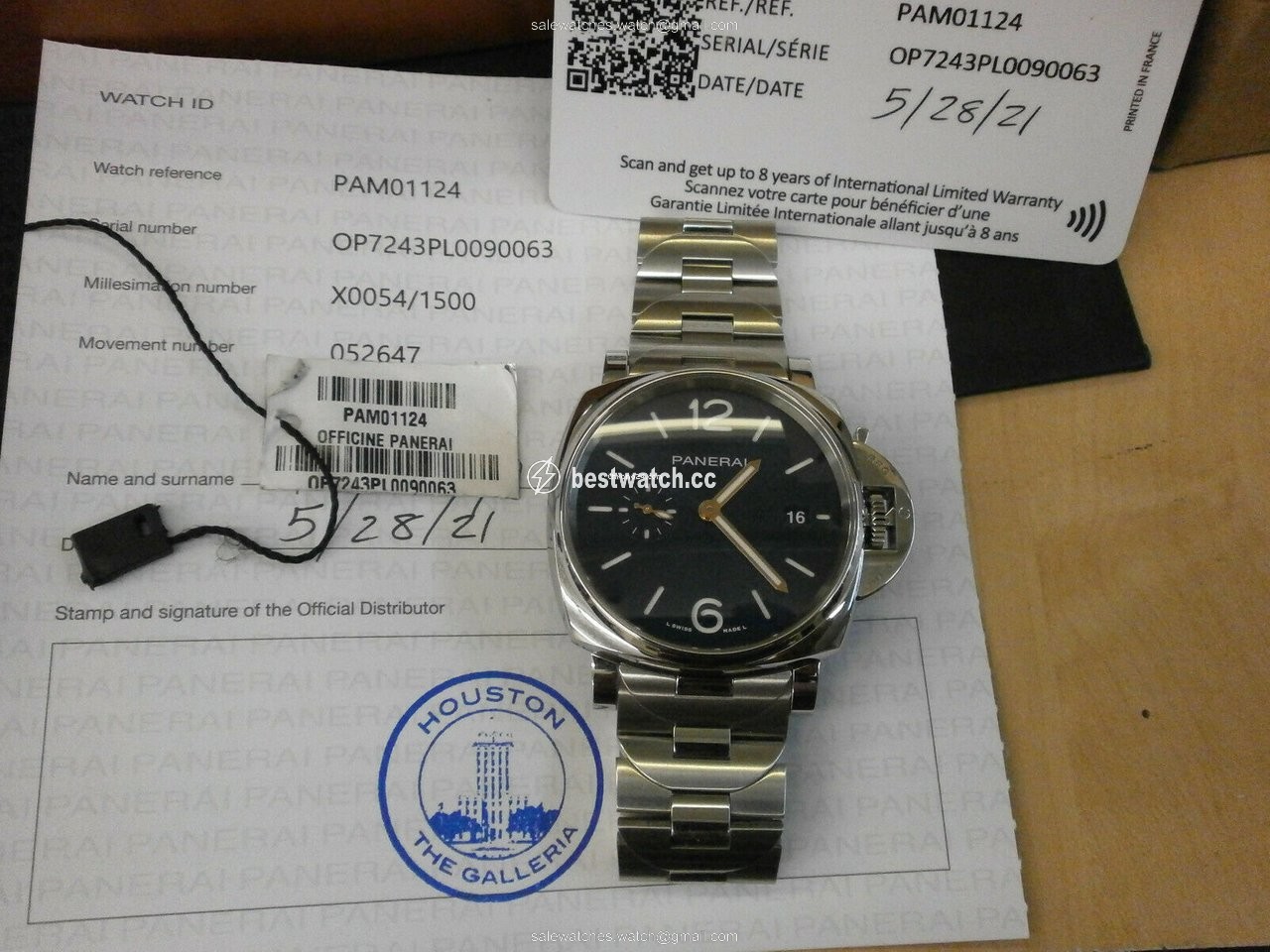 Panerai Mens watch Unisex Automatic Steel 1124 Replica 2