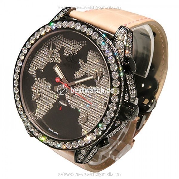 IMG_9085 Jacob & Co. Five Time Zone Quartz Steel JC-47SCFDCB Replica 2