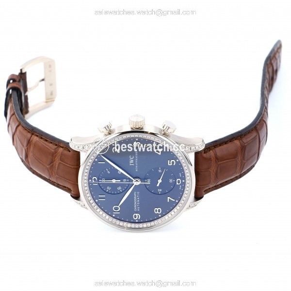IWC Portuguese Chronograph Automatic White gold IW371474 Replica 2