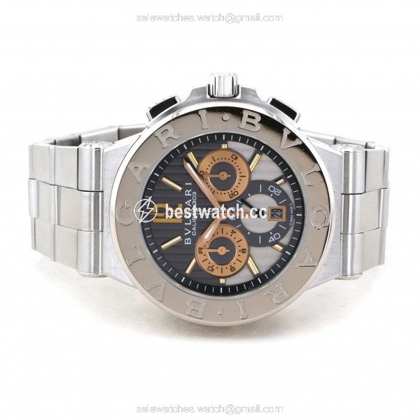 Bulgari Diagono Automatic Gold Steel DG42C14SWGSDCH Replica 2