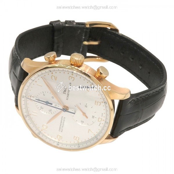 IMG_9085 IWC Portuguese Chronograph Manual winding Red gold IW371203 Replica 2