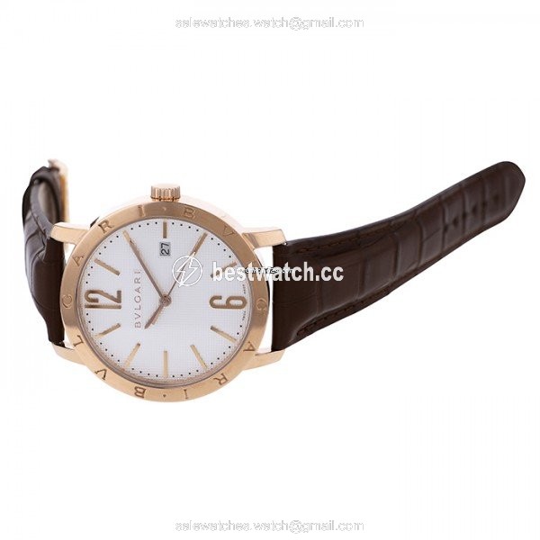 IMG_9085 Bulgari Bulgari Automatic Rose gold BBP40WGLD Replica 2