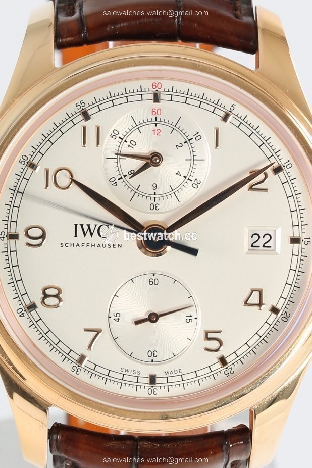 IWC Portuguese Chronograph Mens watch Unisex Automatic Rose gold IW3904202 Replica 2