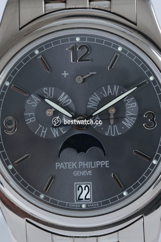 IMG_9085 Patek Philippe Annual Calendar Mens watch Unisex Automatic White gold 5146 1G-010 Replica 2