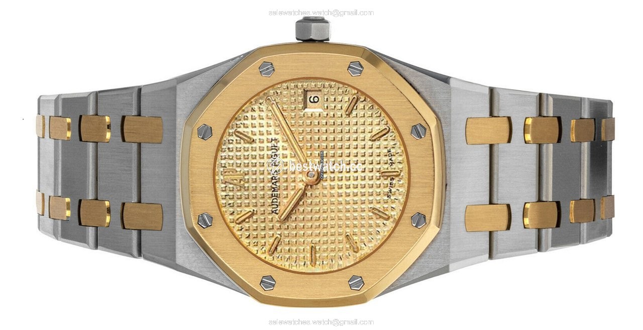 IMG_9085 Audemars Piguet Royal Oak Mens watch Unisex Quartz Gold Steel 56175SA Replica 2