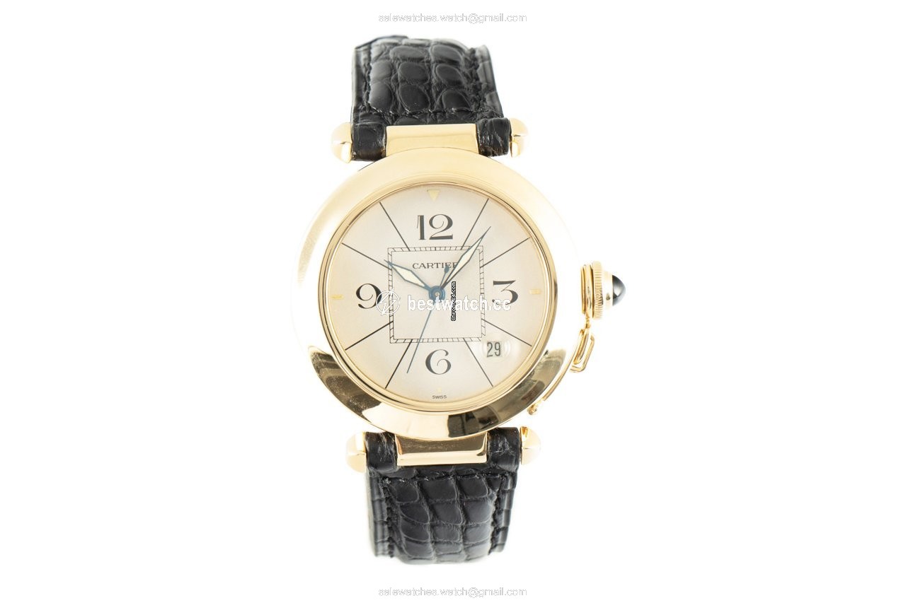 Cartier Pasha Mens watch Unisex Automatic Yellow gold 1990 Replica 2