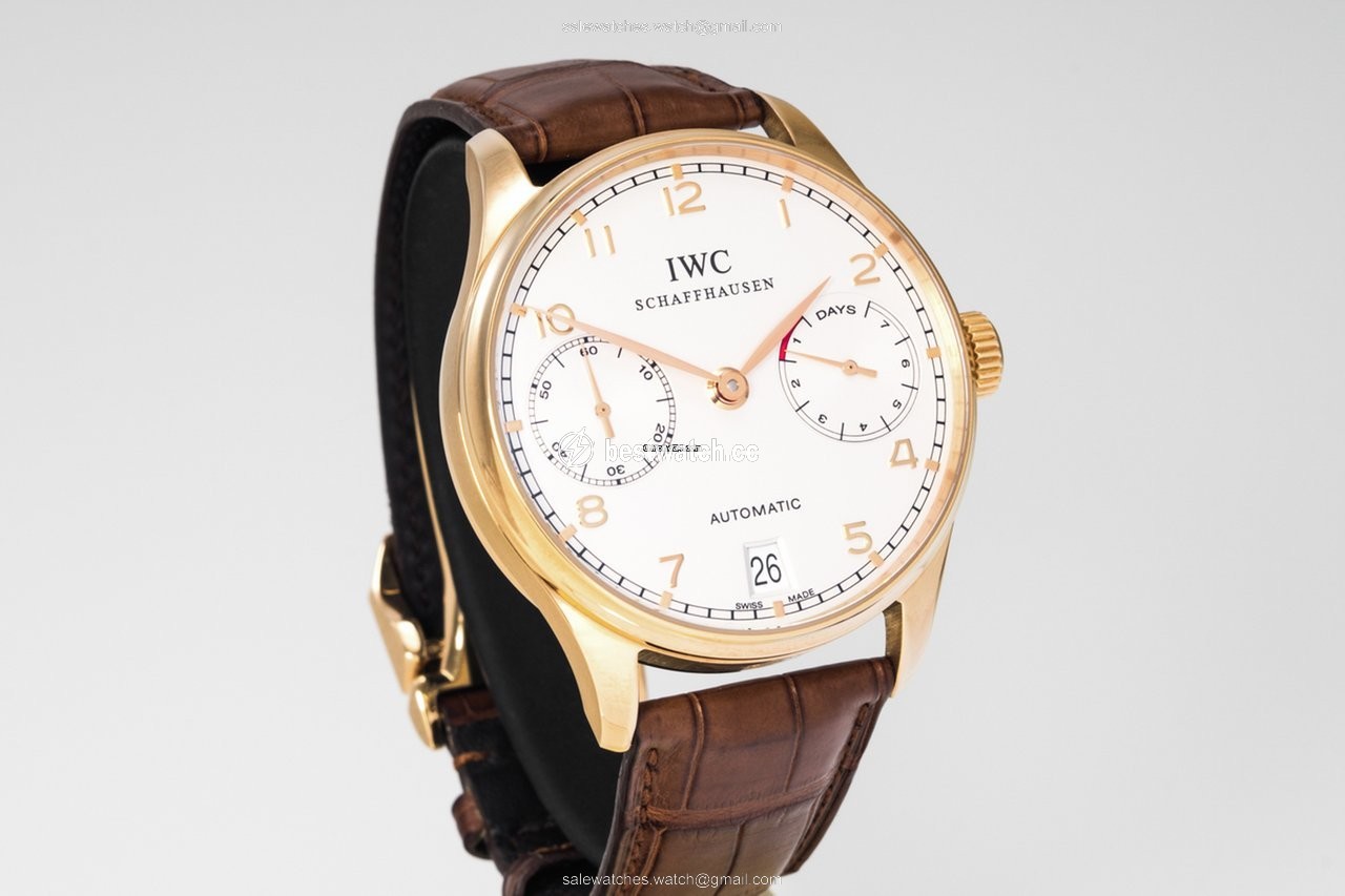 IWC Portuguese Automatic Mens watch Unisex Automatic Rose gold IW 500101 Replica 2