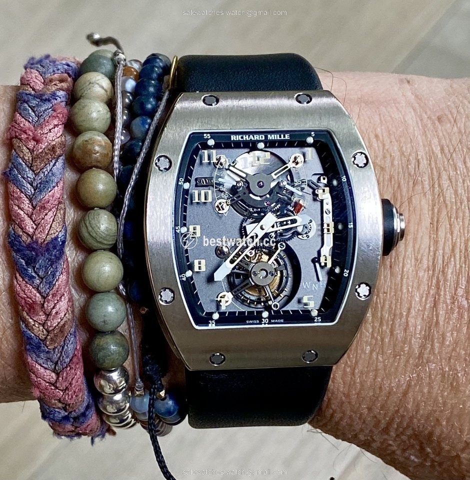 Richard Mille Manual winding White gold RM002 Replica 2