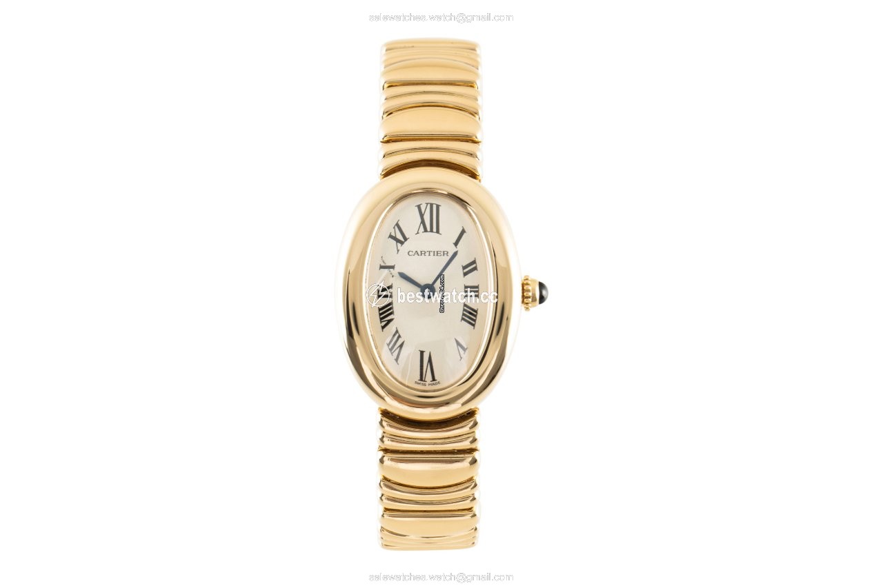 IMG_9085 Cartier Baignoire Womens watch Quartz Yellow gold 1954 Replica 2