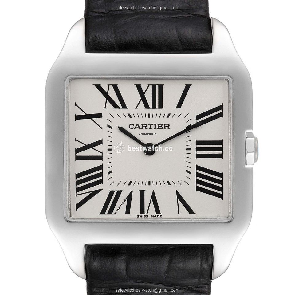 Cartier Santos Dumont Mens watch Unisex Manual winding White gold W2007051 Replica 2