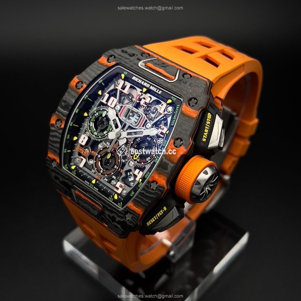 IMG_9085 Richard Mille RM 011 Mens watch Unisex Automatic Carbon RM 11-03 McLaren Replica 2