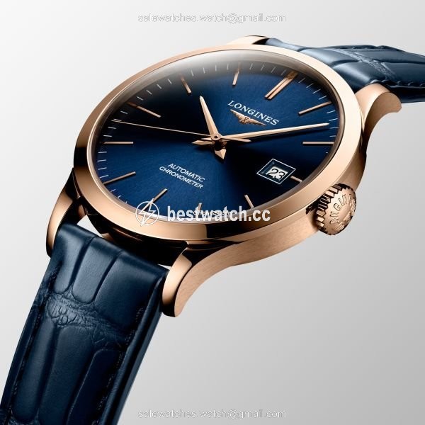 IMG_9085 Longines Record Mens watch Unisex Automatic Red gold L2.820.8.92.2 Replica 2
