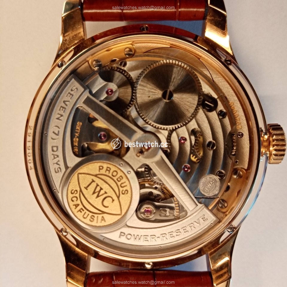 IMG_9085 IWC Portuguese Perpetual Calendar Mens watch Unisex Automatic Rose gold IW502101 Replica 2
