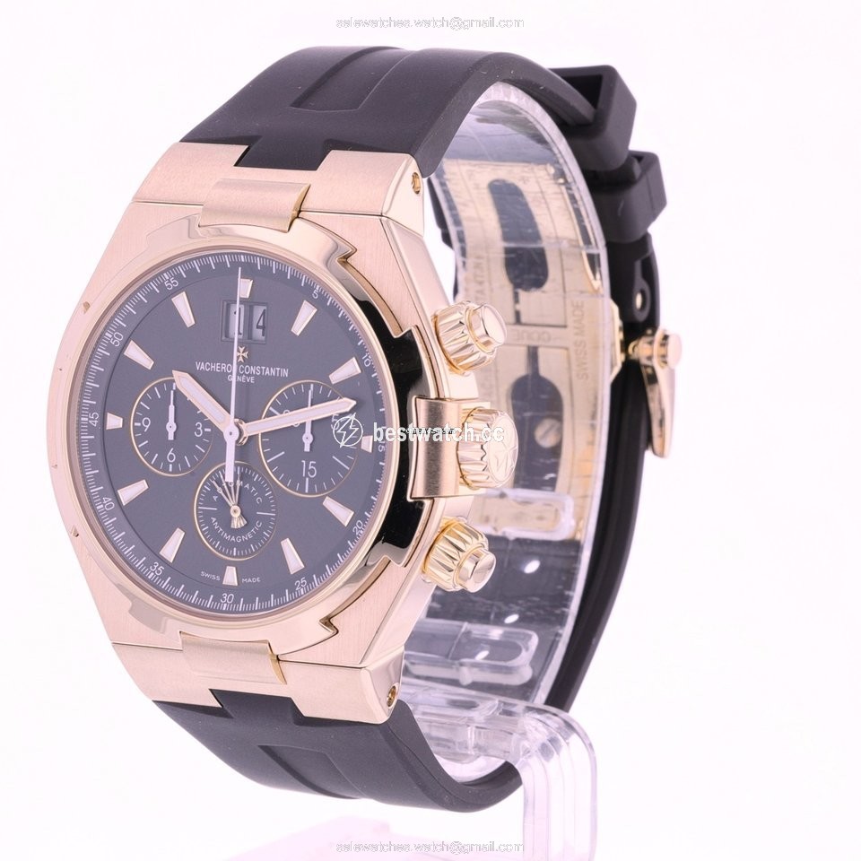 IMG_9085 Vacheron Constantin Overseas Chronograph Mens watch Unisex Automatic Rose gold 49150 000R-9338 Replica 2